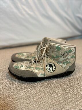 Spartan Combat Dake Wrestling Shoes  Men Size 11.5 Tan Camo Active Outdoor Race